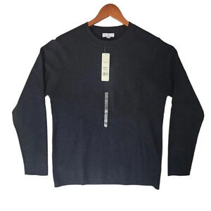 NWT Apt. 9 Kohl's Sweatshirt Size Medium Navy Pima Cotton Long Sleeve SW2301